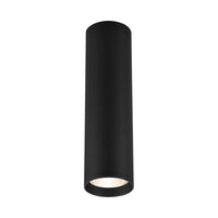 Кръгъл повърхностен спот черен фасунга GU10 Ø55x200mm