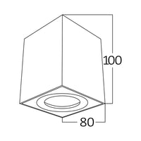 Spot Aplicat Patrat Fascicul Reglabil Negru Dulie GU10 L80xH100mm led ceiling light