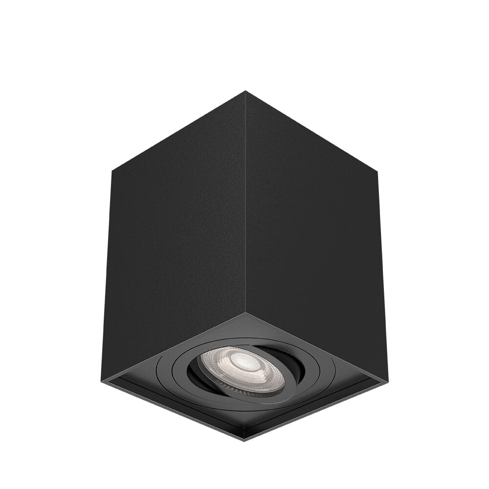Spot Aplicat Patrat Fascicul Reglabil Negru Dulie GU10 L80xH100mm led ceiling light