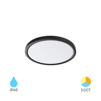 Plafoniera LED Baie Zetta 20W 23cm IP40 3 Lumini Black Echivalent 160W led ceiling light