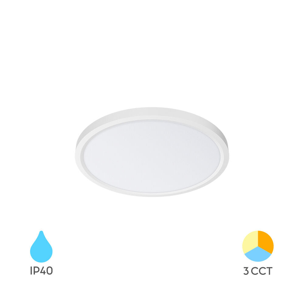 LED плафон за баня Zetta 20W 23cm IP40 3 вида светлина White еквивалент 160W