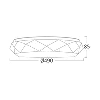 LED Плафон 44W RUMBA еквивалент 500W