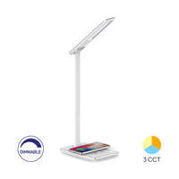 LED настолна лампа Бяла Димируема с безжично зареждане – 3 вида светлина, 50 cm