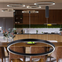 Lustra LED Suspendata TULLIO 60cm Black 1 Segment Echivalent 300W NEAGRA / SUSPENDATE / 60CM Lighting Fixtures