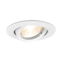 Вграден кръгъл спот с регулируем сноп, бял, фасунга MR16 Ø82x25mm