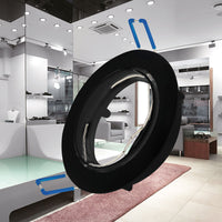 Вграден кръгъл спот с регулируем сноп, черен, фасунга MR16 Ø84x22mm