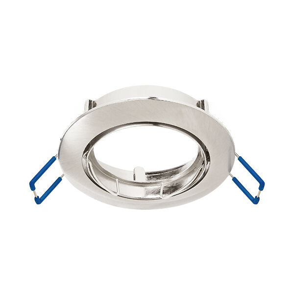 Вграден кръгъл спот с регулируем сноп, сребрист, фасунга MR16 Ø84x22mm