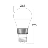 Bec LED E27 13,5W A65 Glob Mat LED BULB