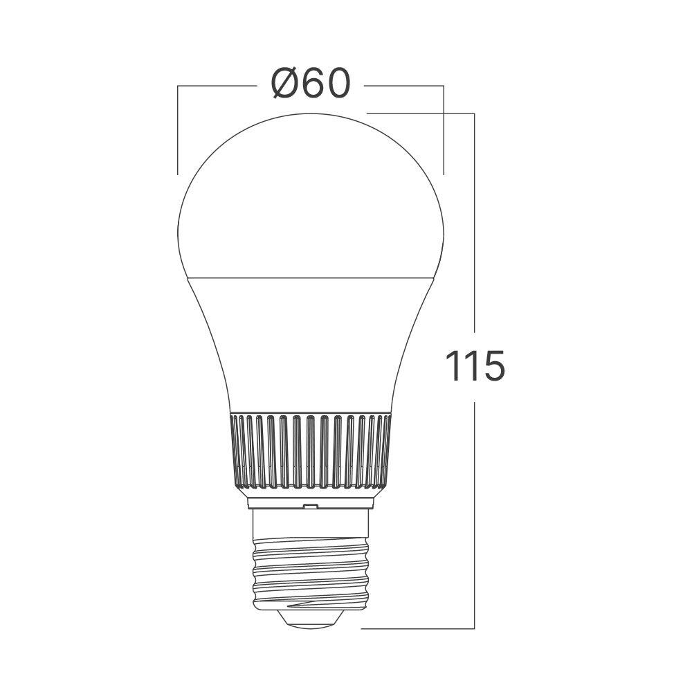 Bec LED E27 10,5W A60 Glob Mat LED BULB