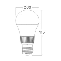 Bec LED E27 10,5W A60 Glob Mat LED BULB