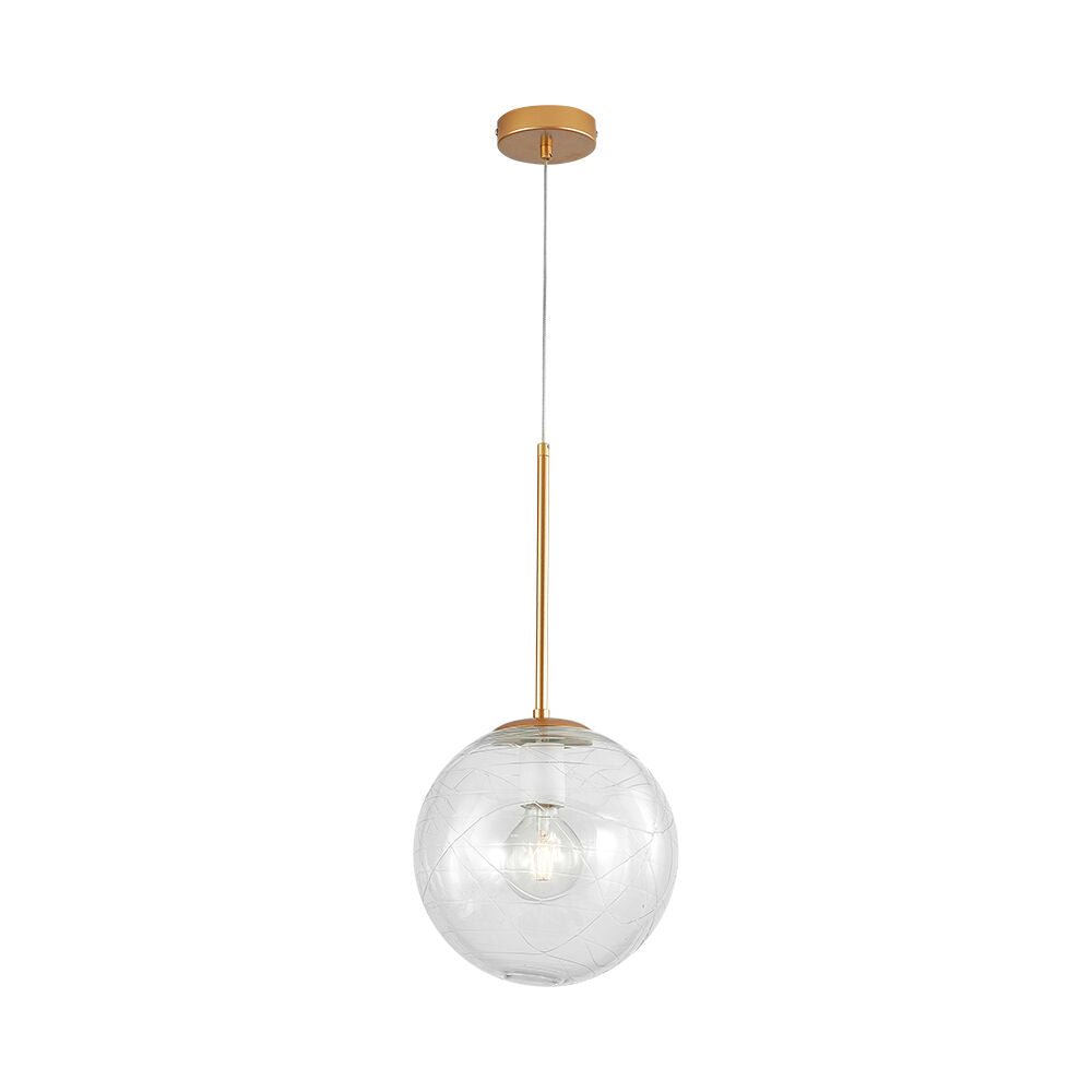 Пендел KENA Gold Прозрачен абажур 1xE27 Ø25CM