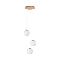 Осветително тяло KENA Gold Abajur Transparent 3xG9