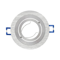 Вграден кръгъл спот с регулируем сноп, сребрист, фасунга MR16 Ø94x25mm
