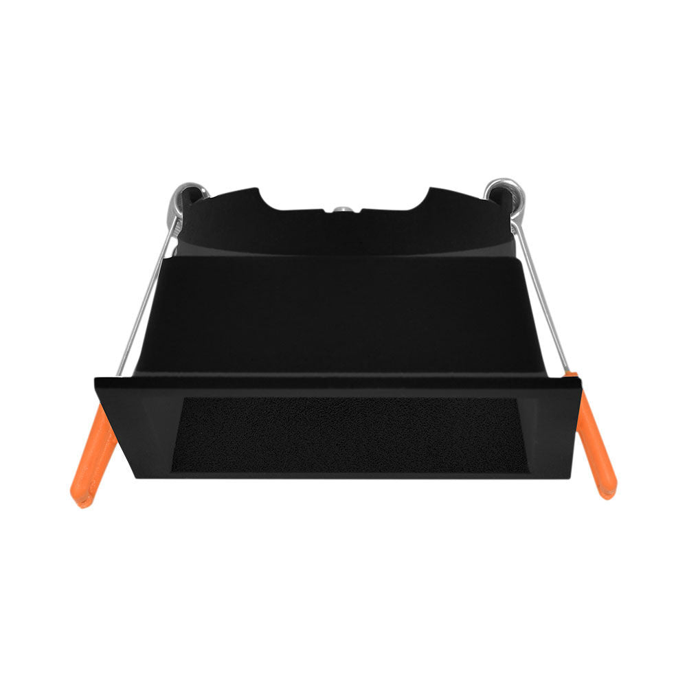 Вграден квадратен спот черен фасунга MR16 L86xH40mm
