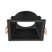 Вграден квадратен спот черен фасунга MR16 L86xH40mm