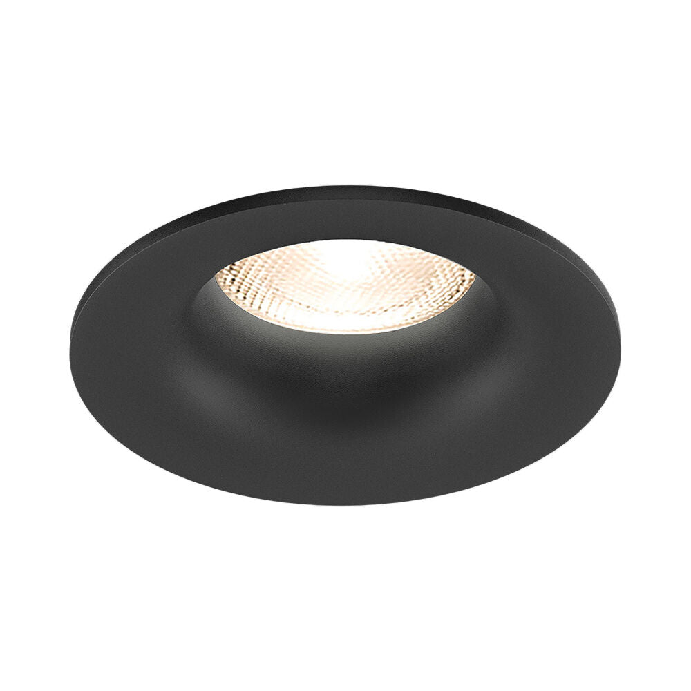 Вграден кръгъл спот черен фасунга MR16 Ø83x35mm