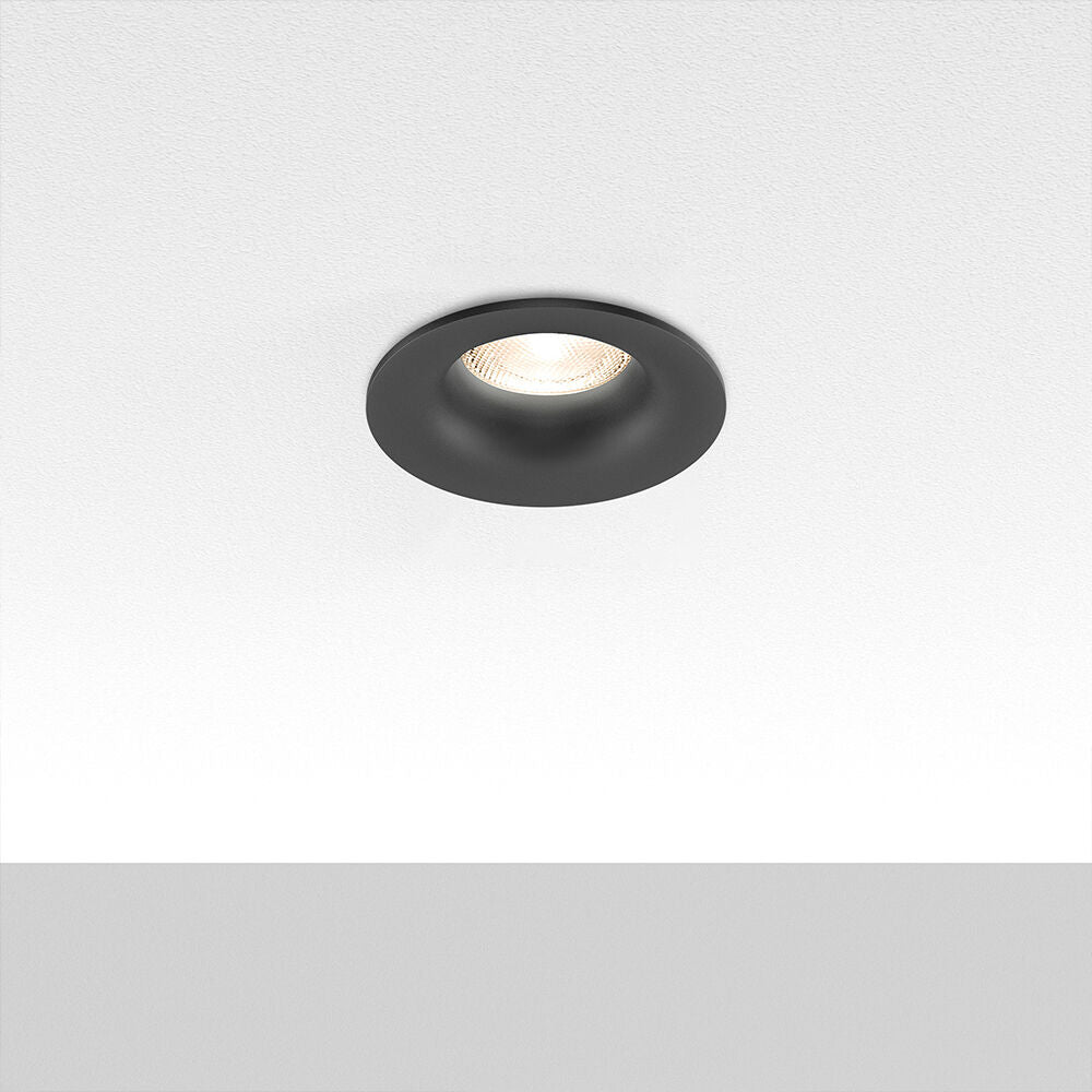 Вграден кръгъл спот черен фасунга MR16 Ø83x35mm