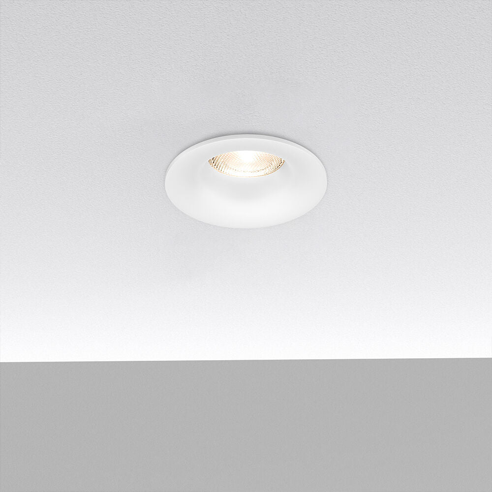 Вграден кръгъл бял спот с фасунга MR16 Ø83x35mm