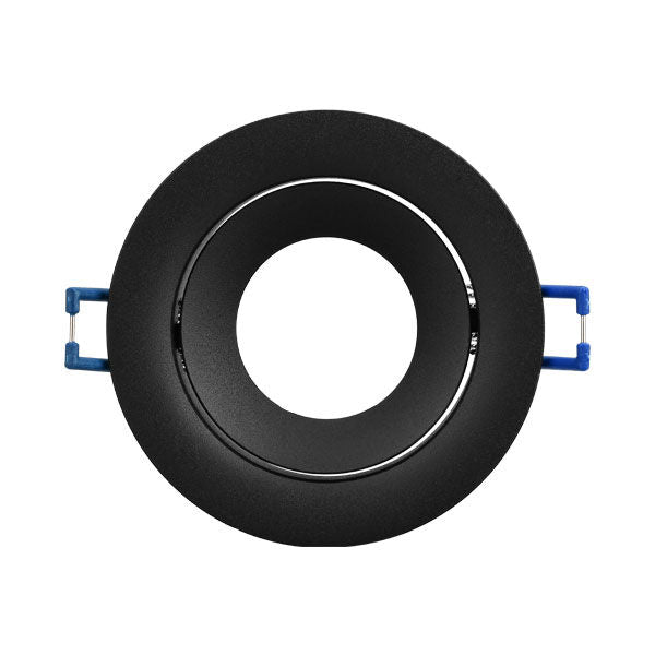 Вграден кръгъл спот с регулируем сноп, черен, фасунга MR16 Ø95x27mm
