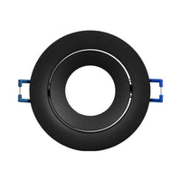 Вграден кръгъл спот с регулируем сноп, черен, фасунга MR16 Ø95x27mm