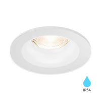 Вграден кръгъл спот IP54 бял фасунга MR16 Ø83x38mm