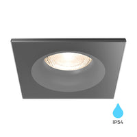 Вграден квадратен спот IP54 черен фасунга MR16 L84xH38mm