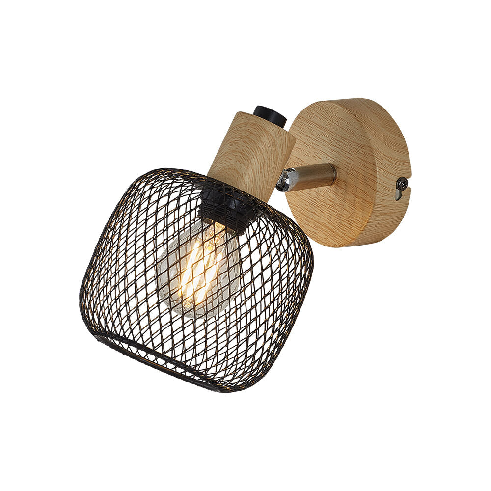 Стенен аплик BEKA Black & Brown 1xE27