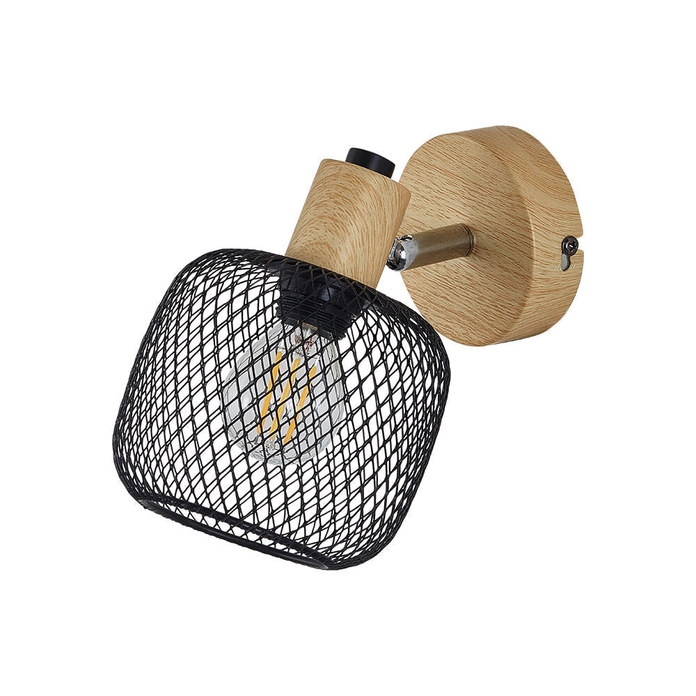 Стенен аплик BEKA Black & Brown 1xE27
