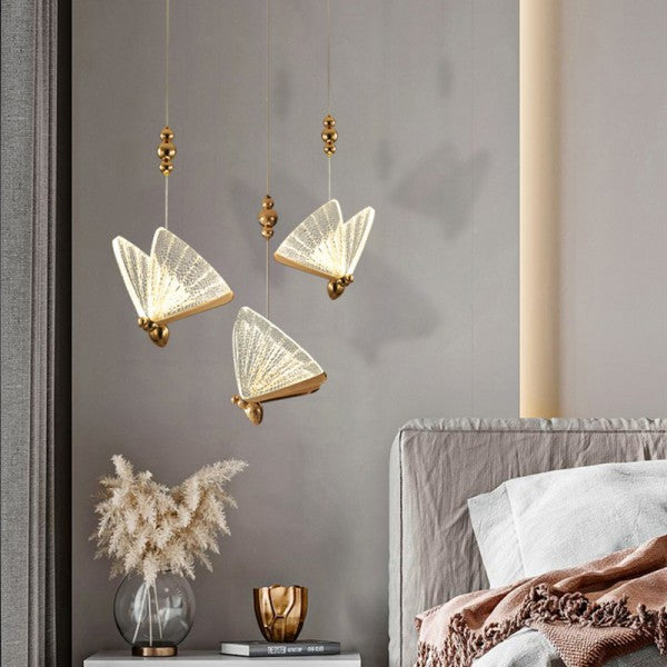 LED осветително тяло Luxury 3 Golden Butterflies