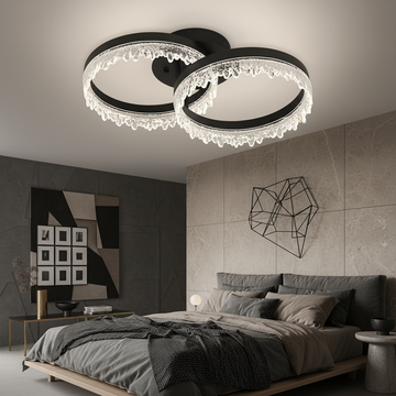 LED осветително тяло 2 CIRCLE VALS Еквивалент 200W Дистанционно