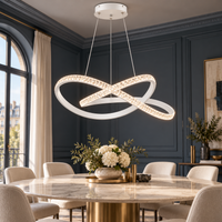 LED осветително тяло Infinity White, висящо, еквивалент 500W, с дистанционно
