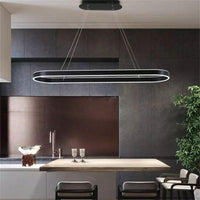 LED осветително тяло KING Black 1 сегмент овал еквивалент 400W с дистанционно
