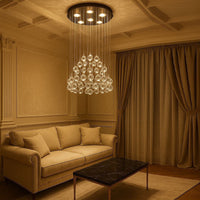 LED полилей Cristal Crysta 7x5W Silver 50CM Еквивалент 300W