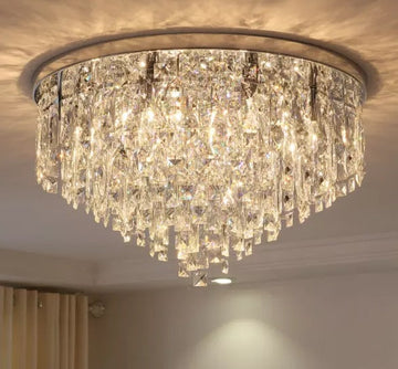 Кристален полилей MARY Silver 50cm с дистанционно