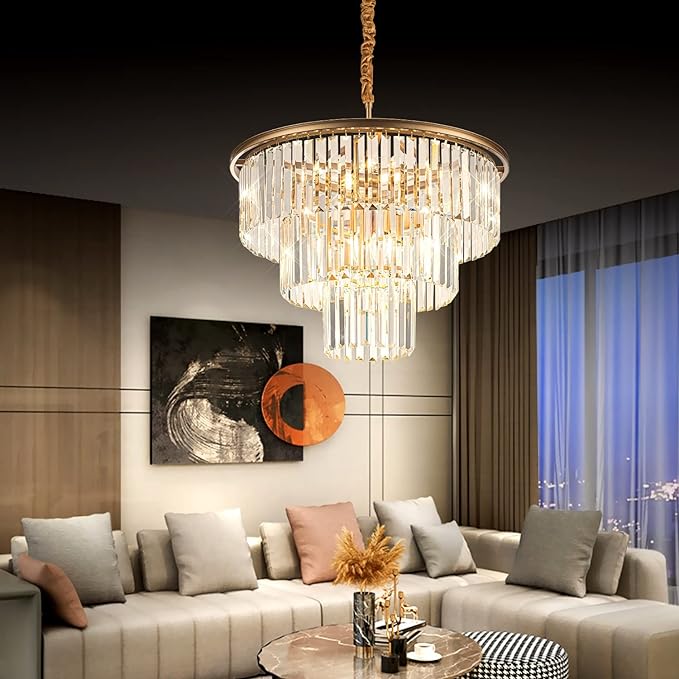 Полилей с кристали Contemporary Beauty Gold 40CM