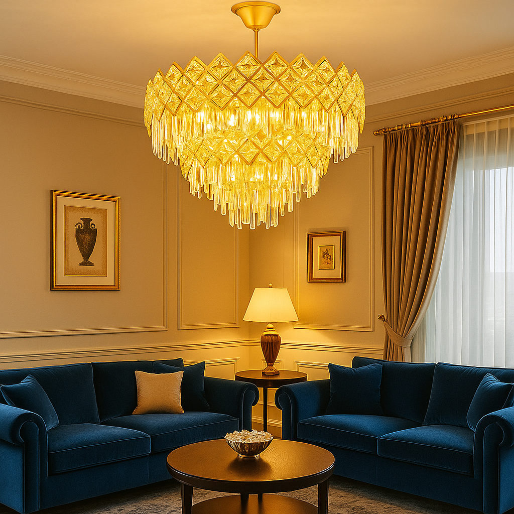 Кристален полилей Yanni Gold Deluxe Double Level