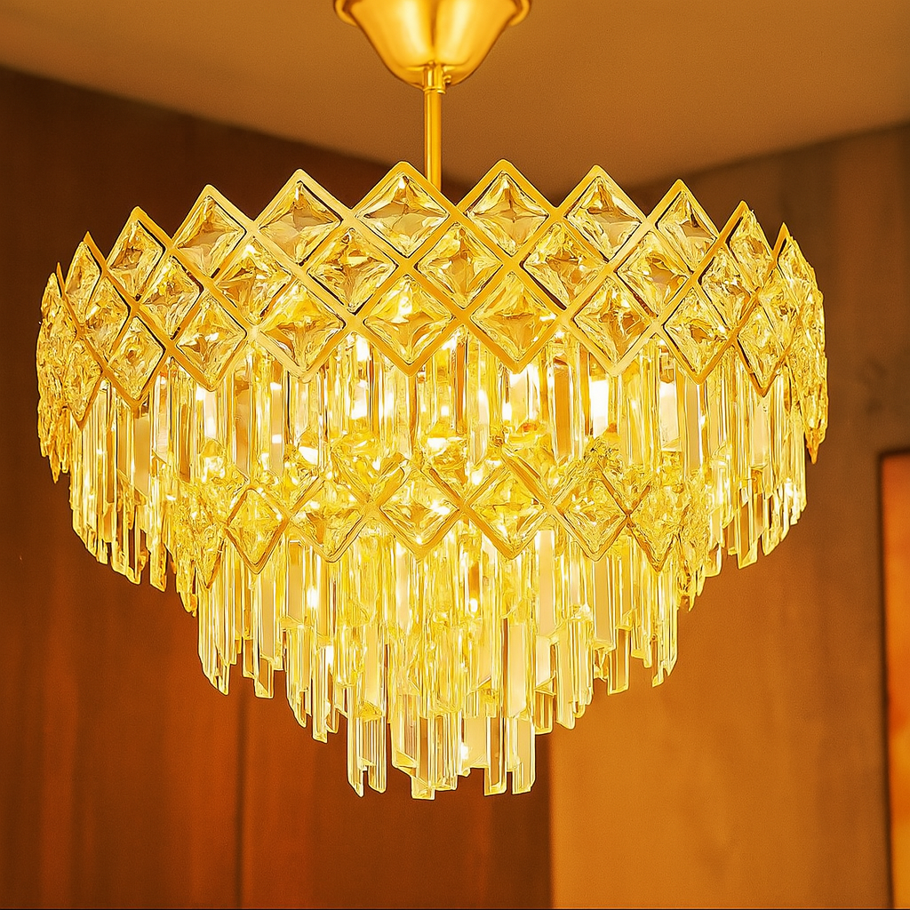Кристален полилей Yanni Gold Deluxe Double Level