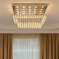LED полилей с кристали Elyra 15x5W Silver, еквивалент 600W