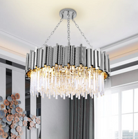 Полилей от кристал GLORY SILVER 60CM с верига