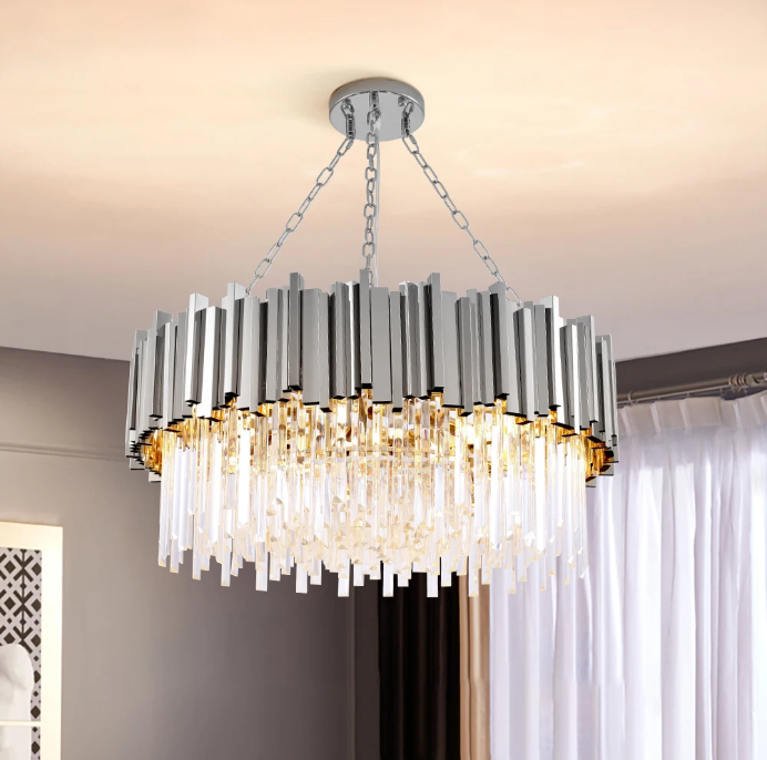 Полилей от кристал GLORY SILVER 60CM с верига