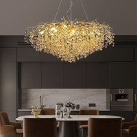 Candelabru Cristal Luxury Golden Sunflower 601 Chandeliers Crystal