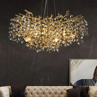 Candelabru Cristal Luxury Golden Sunflower 601 Chandeliers Crystal