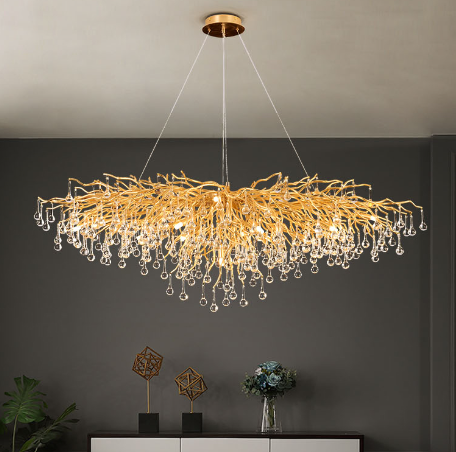 Полилей кристал LUXURY Golden Tears 140x50CM