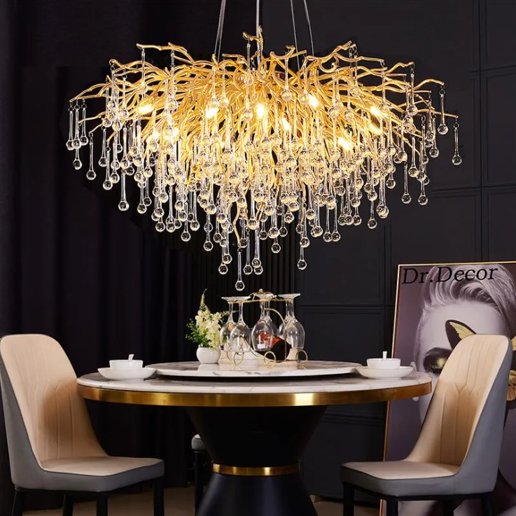 Полилей кристал LUXURY Golden Tears 80CM