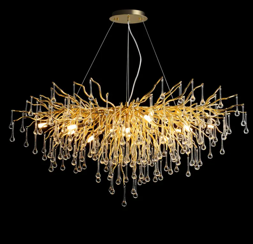 Полилей кристал LUXURY Golden Tears 80CM