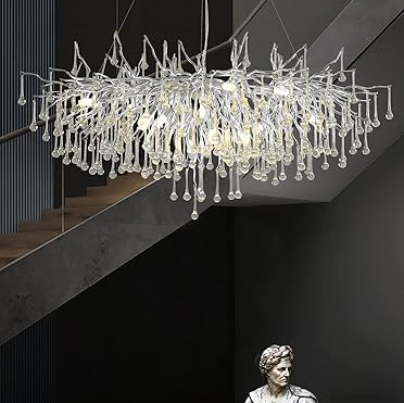 Полилей кристал LUXURY Silver Tears 80CM