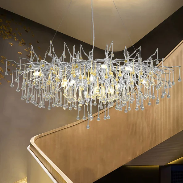 Полилей кристал LUXURY Silver Tears 80CM
