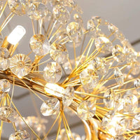 Lustra Suspendata Crystal Dandelion Gold Xxl Lighting Fixtures
