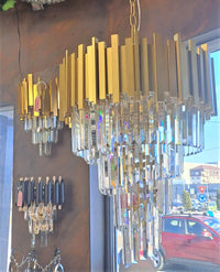 Candelabru Cristal Golden Maxi Rain 500Mm Chandeliers Crystal