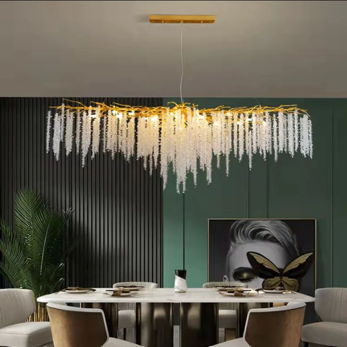 Полилей кристал LUXURY Golden Willow 180X45 CM